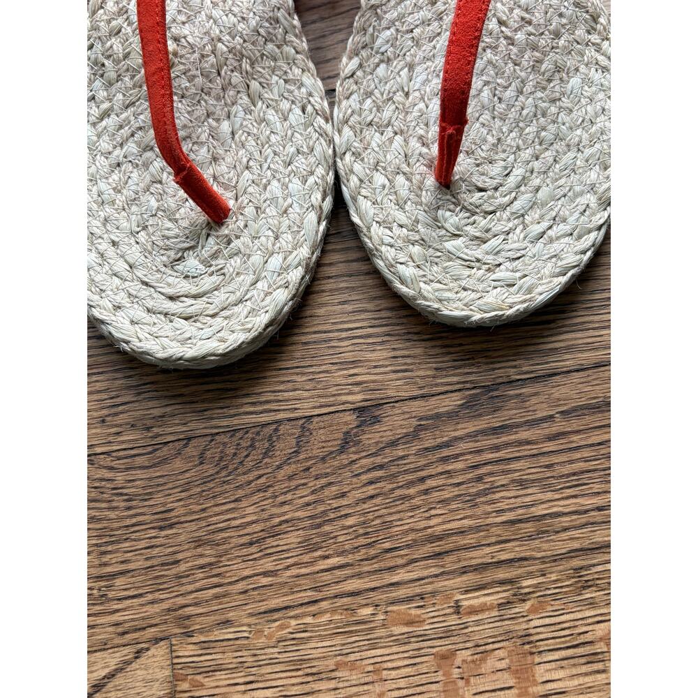 Stuart Weitzman Felicity Espadrille Slingback Orange Sandal Sz 8‎ - Picture 11 of 15